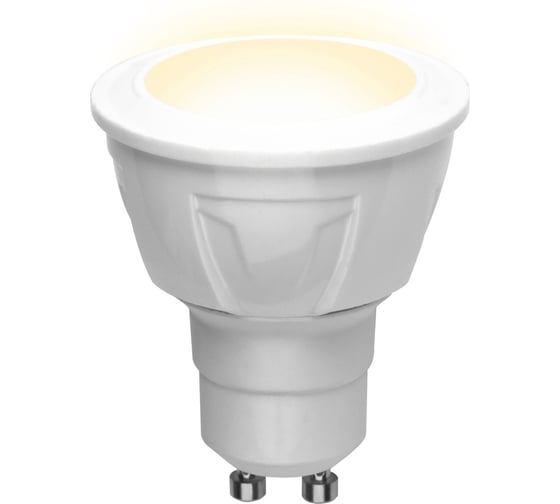 Светодиодная диммируемая лампа Uniel LED-JCDR-6W/WW/GU10/FR/DIM PLP01WH UL-00001664