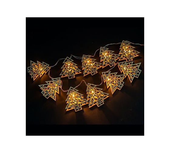 Гирлянда FERON, 10LED, теплый белый, батарейки 3xAA, IP20, CL124 26845 1