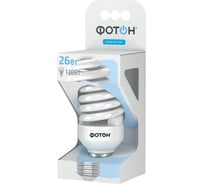 Энергосберегающая лампа ФОТОН SPА60 26W E27 4200K, дневной свет 12352