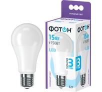 Светодиодная лампа ФОТОН LED A60 15W E27 6500K 23394