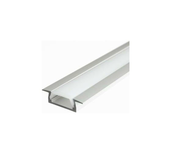 Алюминиевый врезной профиль для светодиодной ленты General Lighting Systems 2 метра, 7х22мм, серебряный GAL-GLS-2000-7-22 523110