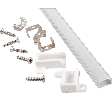 Алюминиевый профиль для светодиодной ленты General Lighting Systems 2 метра, 7х14мм, серебряный GAL-GLS-2000-7-14 523500