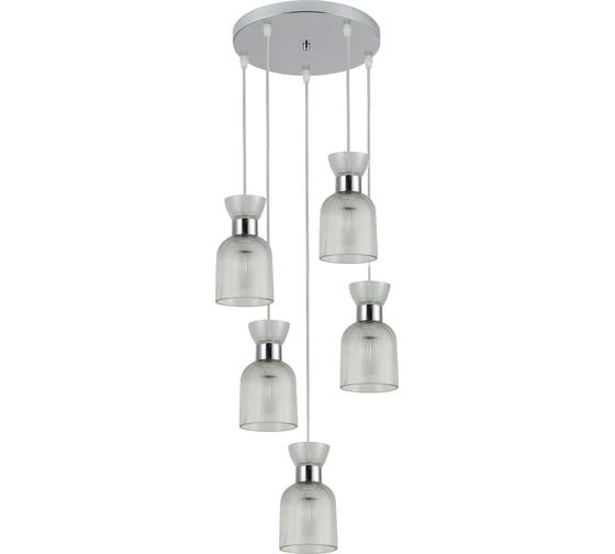 Потолочная люстра Schaffner Sorella 3470-5, цвет хром. Освещение до 18 кв.м, мощность 200 Вт Sorella 3470-5P CR