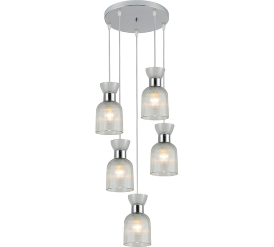 Потолочная люстра Schaffner Sorella 3470-5, цвет хром. Освещение до 18 кв.м, мощность 200 Вт Sorella 3470-5P CR