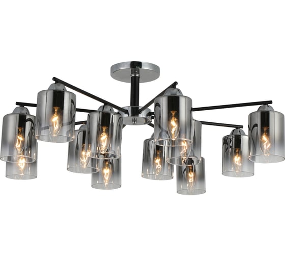 Люстра Schaffner 12xE27/40W Risorse 3520-12 CR+BK