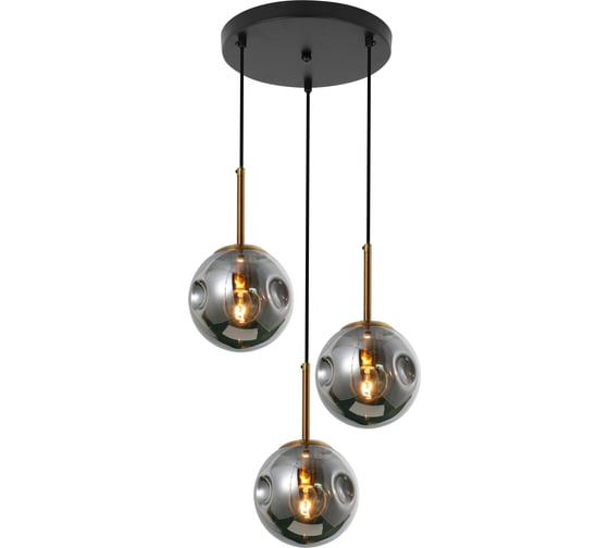 Люстра Schaffner 3xE14/40W (36х36х95) Espeso 3510-3P BK-CU 1