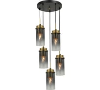 Потолочная люстра Schaffner Milizia 3485-5P, цвет черный/бронза. Освещение до 18 кв.м, мощность 200 Вт Milizia 3485-5P BK+CU