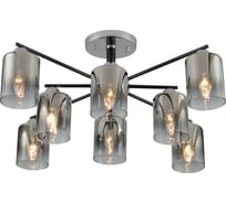 Люстра потолочная Schaffner Risorse 3520-8, цвет хром. Освещение до 28 кв.м, мощность 320 Вт Risorse 3520-8 CR+BK