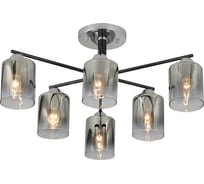 Люстра потолочная Schaffner Risorse 3520-6, цвет хром/черный. Освещение до 25 кв.м, мощность 240 Вт Risorse 3520-6 CR+BK