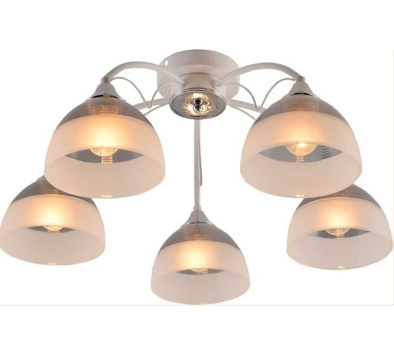 Люстра Schaffner 5xE27/60W (58х58х24) Agudo 3535-5 WH+CR 1