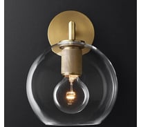 Бра IMPERIUMLOFT RH Utilitaire Globe Shade Single Sconce Brass 123276-22