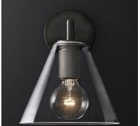 Бра IMPERIUMLOFT RH Utilitaire Funnel Shade Single Sconce Black 123269-22
