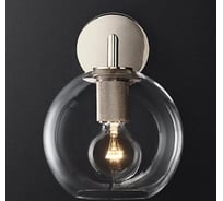 Бра IMPERIUMLOFT RH Utilitaire Globe Shade Single Sconce Silver 123277-22