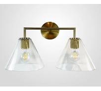 Бра IMPERIUMLOFT RH Utilitaire Funnel Shade Double Sconce Brass 123267-22