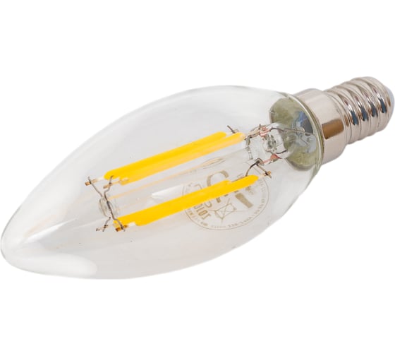 Светодиодная филаментная лампа HOROZ ELECTRIC FILAMENT CANDLE-4 4W 4200K E14 220-240V 001-013-0004 HRZ00002158
