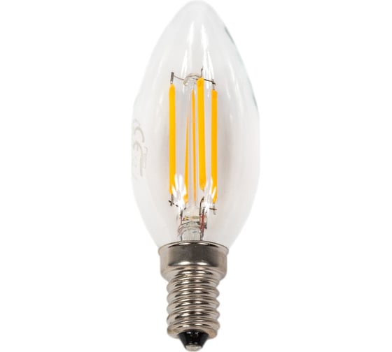 Светодиодная филаментная лампа HOROZ ELECTRIC FILAMENT CANDLE-4 4W 2700K E14 220-240V 001-013-0004 HRZ00002157 1