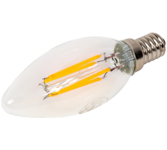 Светодиодная филаментная лампа HOROZ ELECTRIC FILAMENT CANDLE-4 4W 2700K E14 220-240V 001-013-0004 HRZ00002157