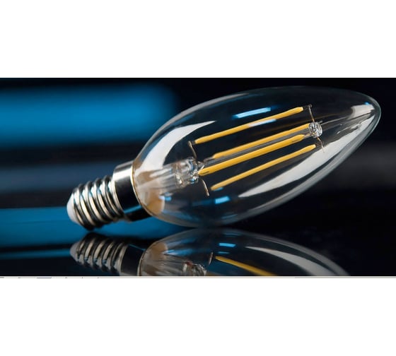Светодиодная филаментная лампа HOROZ ELECTRIC FILAMENT CANDLE-6 6W 4200K E14 220-240V 001-013-0006 HRZ01000339