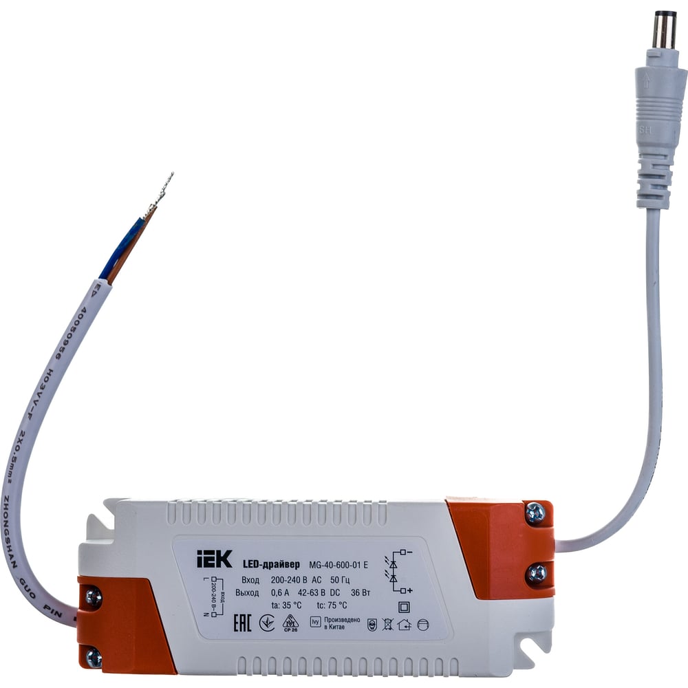 LED-драйвер IEK MG-40-600-01 E для LED светильников 36Вт LDVO0-36-0-E ...