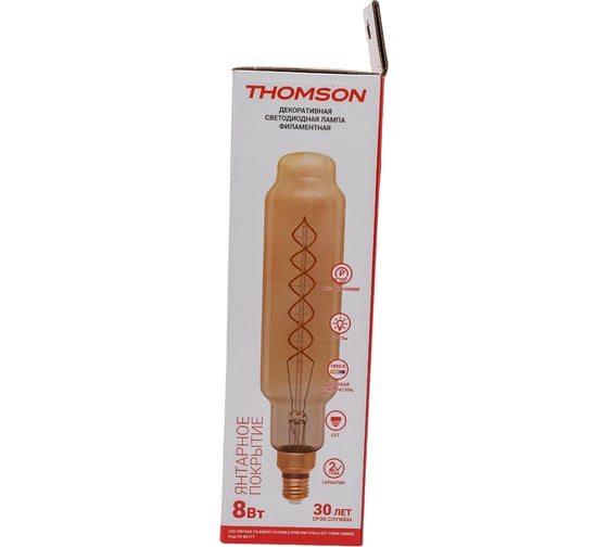 Светодиодная лампа THOMSON LED BT80 8W 570Lm E27 80*330 1800K GOLD TH-B2177