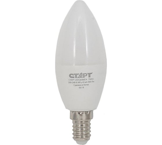 Светодиодная лампа  в колбе свеча СТАРТ ECO LEDCandleE14 10W 40