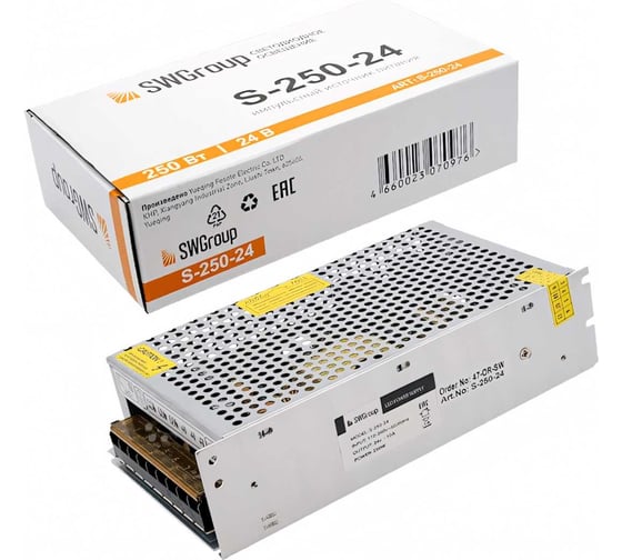Блок питания SWG сетка, 250W, 24V, S-250-24 00000000115
