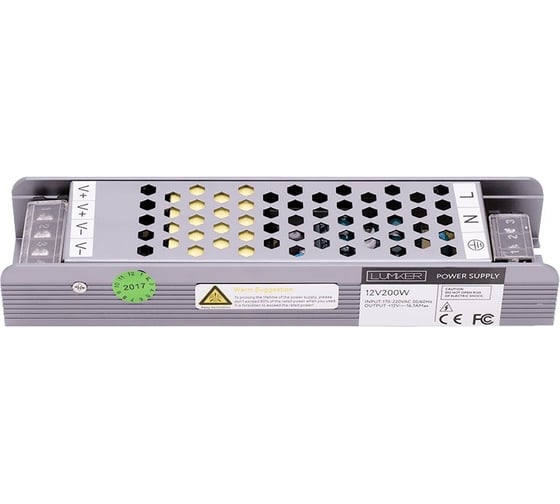 Компактный блок питания SWG в металлическом корпусе, IP20,200W, 12V, YA-200-12 00-00002830