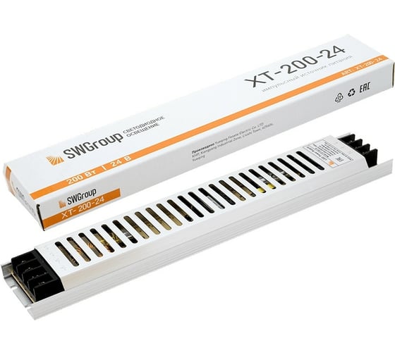 Ультратонкий блок питания SWG в металлическом корпусе, IP20, 200W, 24V, XT-200-24 00-00003067 16062031