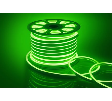 Светодиодный неон Apeyron 220В, 8Вт/м, SMD2835, зеленый 10-203