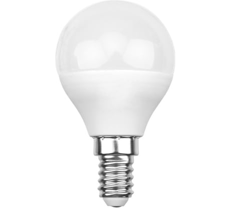 Светодиодная лампа REXANT Шарик, 9,5 Вт, E14, 903 лм, 2700 K, теплый свет 604-037