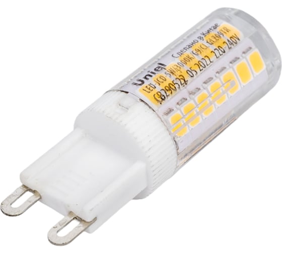 Светодиодная лампа Uniel LED-JCD-5W/3000K/G9/CL GLZ09TR прозрачная UL-00006748