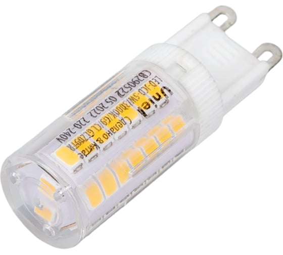 Светодиодная лампа Uniel LED-JCD-5W/3000K/G9/CL GLZ09TR прозрачная UL-00006748