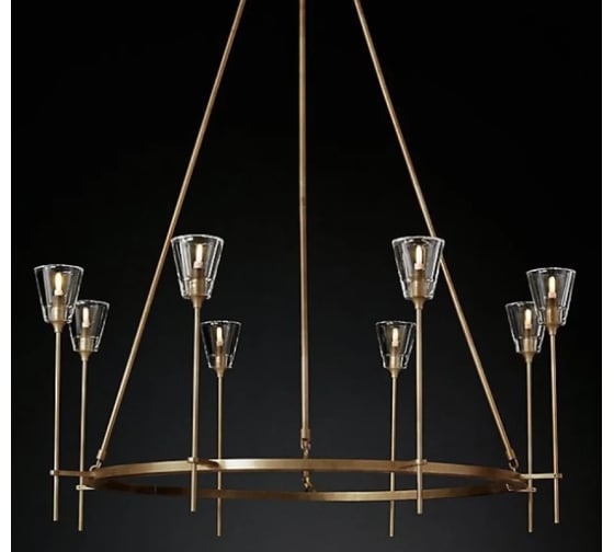 Люстра IMPERIUMLOFT TORCHE DE VERRE Round Chandelier 8 75676-22