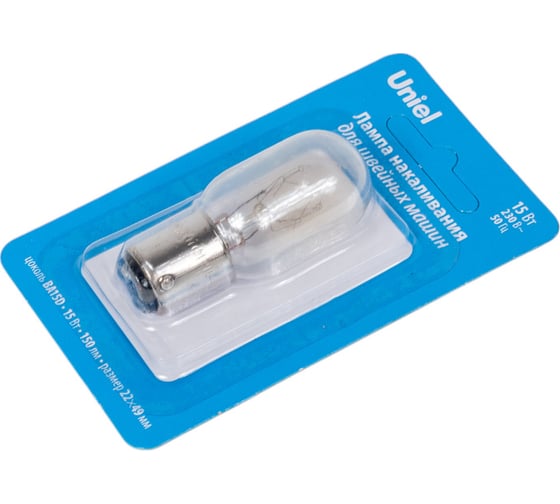 Лампа накаливания для швейных машин Uniel IL-F22-CL-15/BA15D UL-00010984