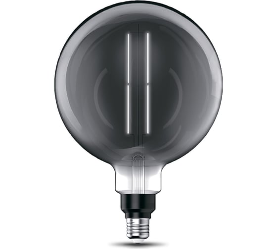 Лампа Gauss LED Vintage Filament Straight G200 6W E27 200x283mm Gray 330lm 4000K 154802205