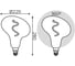 Лампа Gauss LED Vintage Filament Flexible FD180 6W E27 220x280mm Gray 2400K 1/6 165802008 3