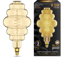 Лампа Gauss LED Filament Honeycomb E27 8.5W Amber 660lm 2000K 1/2 161802105