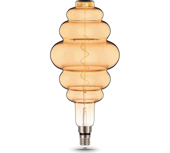Лампа Gauss LED Vintage Filament Flexible BD200 6W E27 200x410mm Amber 2400K 158802006