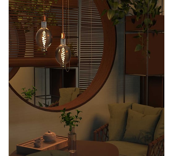 Лампа Gauss LED Filament BT180   E27 8.5W Gray 165lm 1800K 1/2 152802005