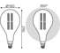 Лампа Gauss LED Vintage Filament Straight PS160 6W E27 160*290mm Amber 890lm 2700K 1/6 179802118 6