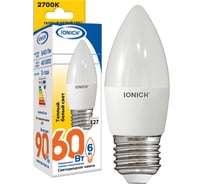 Светодиодная лампа IONICH свеча ILED-SMD2835-C37-6-540-230-2.7-E27 1631