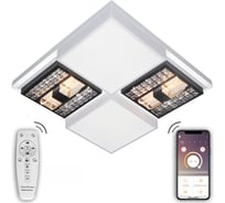 Светодиодный светильник NATALI KOVALTSEVA (люстра) 240W, бело-чёрный, HIGH-TECH LED LAMPS 82011