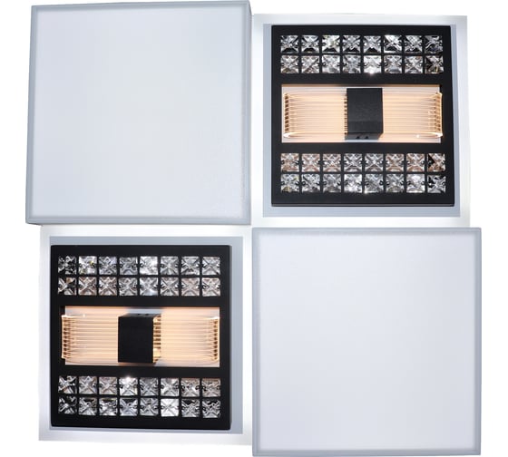 Светодиодный светильник NATALI KOVALTSEVA (люстра) 240W, бело-чёрный, HIGH-TECH LED LAMPS 82011