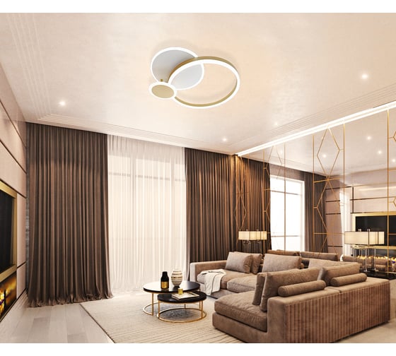 Светодиодный светильник NATALI KOVALTSEVA (люстра) 100W, бело-золотой, LED LAMPS 81303