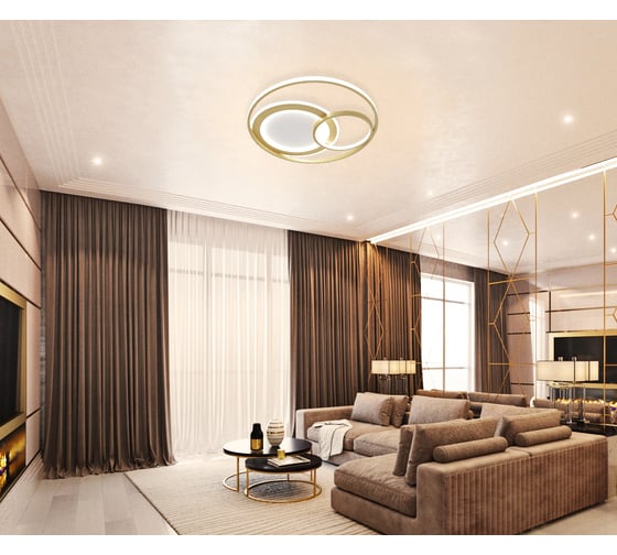 Светодиодный светильник NATALI KOVALTSEVA (люстра) 160W, бело-золотой, LED LAMPS 81312