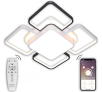 Светодиодный светильник NATALI KOVALTSEVA (люстра) 160W, бело-чёрный, LED 81038/8C