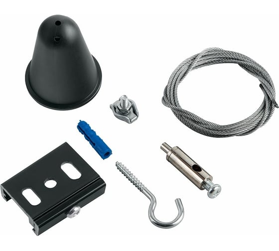 Комплект подвеса FERON PRO-0448 1,5, черный, с тросом на 1,5 м. 41099