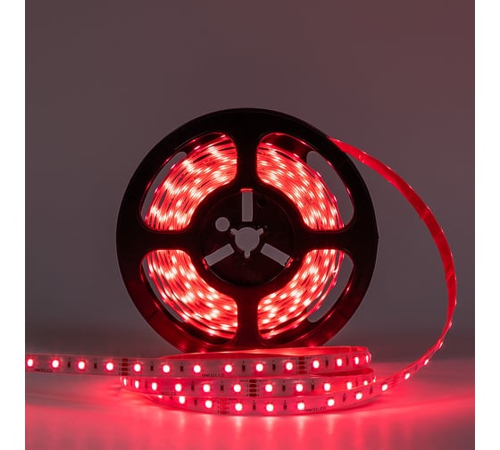 Светодиодная лента MAKSILED 5м, 12В, 14.4Вт/м, 60SMD(4040)/м, IP65, RGB, ML-R60-4040-RGB-ST-12V