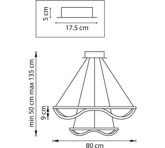 Люстра Lightstar ROTONDA 115W LED 5736LM 120G черный 3000-6000K 736527