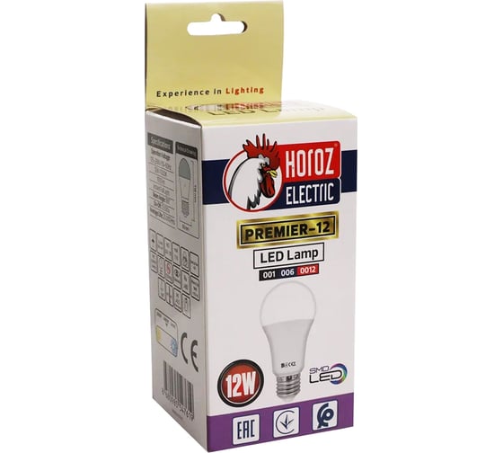 Светодиодная лампа HOROZ ELECTRIC PREMIER-12 12W 4200K E27 175-250V 001-006-0012 HRZ01000282